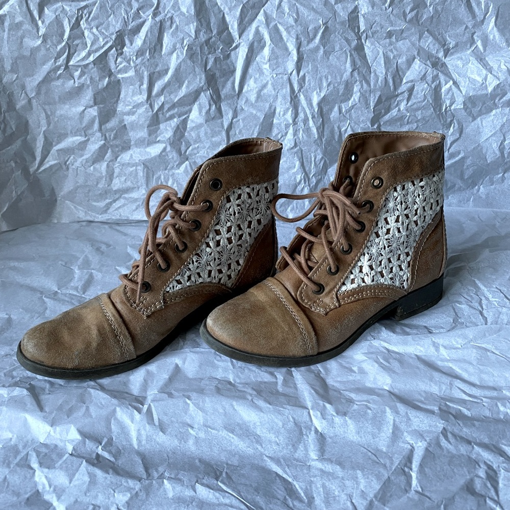 Olsenboye Brown Combat Boots Size 6